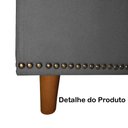 Ver imagem 4 de Calçadeira Recamier Baú Casal 140cm Diana Suede Cinza - DS Estofados