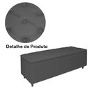 Ver imagem 3 de Calçadeira Recamier Baú Casal 140cm Diana Suede Cinza - DS Estofados