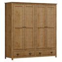 Ver imagem 3 de Guarda-Roupa 4 Portas 2 Gavetas Topázio 100% Madeira Maciça