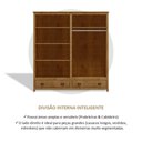 Ver mais imagens de Guarda-Roupa 4 Portas 2 Gavetas Topázio 100% Madeira Maciça Marrom/Freijó