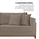 Ver imagem 5 de Sofá 03 Lugares Paris Linho 1,74M