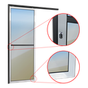 Ver imagem 4 de Porta de Correr Suspensa Vidrao Esq L.25 Mix Preta 210x80 Brimak