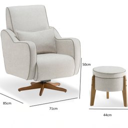 Poltrona Paula com Puff Tec. 614 - 2
