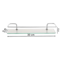 Ver imagem 4 de Kit C/ 2 Porta Shampoo Reto Cromado com Vidro Incolor