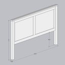 Ver mais imagens de Cabeceira Queen 160cm Topázio 100% Madeira Maciça