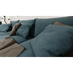 Kit Duas Poltrona Pétala Base Giratória Cromado em Linho:11-azul - 4