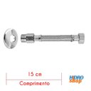 Ver imagem 2 de Ligação Flexível 15cm x 1/2" - 250117 Blukit