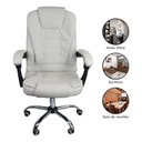 Ver imagem 4 de Cadeira de Escritório Presidente Oficial Reclinável Ergonômica com Apoio para Cabeça Branco