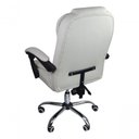 Ver imagem 3 de Cadeira de Escritório Presidente Oficial Reclinável Ergonômica com Apoio para Cabeça Branco
