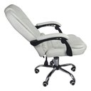 Ver mais imagens de Cadeira de Escritório Presidente Oficial Reclinável Ergonômica com Apoio para Cabeça Branco