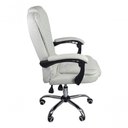 Ver imagem 7 de Cadeira de Escritório Presidente Oficial Reclinável Ergonômica com Apoio para Cabeça Branco