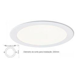 Painel Led Branco 18w Rgb Redondo 22x22cm Embutir Ekhm-t2018er - 12