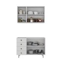 Ver imagem 3 de Cozinha Compacta 2 Peças 100% Mdf Bp 1 Balcão 1 Aereo Maranello