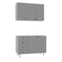 Ver imagem 2 de Cozinha Compacta 2 Peças 100% Mdf Bp 1 Balcão 1 Aereo Maranello