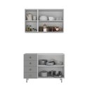 Ver imagem 3 de Cozinha Compacta 2 Peças 100% Mdf Bp 1 Balcão 1 Aereo Maranello