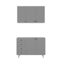 Ver imagem 4 de Cozinha Compacta 2 Peças 100% Mdf Bp 1 Balcão 1 Aereo Maranello