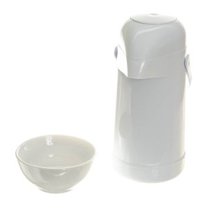 Garrafa Térmica Magic Pump com Molhadeira Branca 500ml