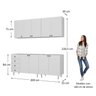 Cozinha Compacta 4 Peças 100% Mdf Bp 2 Balcões 2 Aereos Maranello - 5