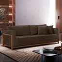 Ver imagem 2 de Sofá 03 Lugares Paris Veludo 1,74M