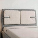 Ver imagem 2 de Cabeceira Cama Casal 140cm Nalu Facto Cinza/Linho Off Z37 - Mpozenato