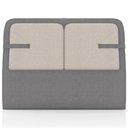 Ver imagem 5 de Cabeceira Cama Casal 140cm Nalu Facto Cinza/Linho Off Z37 - Mpozenato