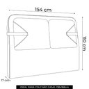 Ver imagem 4 de Cabeceira Cama Casal 140cm Nalu Facto Cinza/Linho Off Z37 - Mpozenato