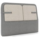 Ver imagem 1 de Cabeceira Cama Casal 140cm Nalu Facto Cinza/Linho Off Z37 - Mpozenato