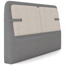 Ver imagem 6 de Cabeceira Cama Casal 140cm Nalu Facto Cinza/Linho Off Z37 - Mpozenato
