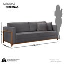 Ver imagem 4 de Sofá 03 Lugares Paris Veludo 1,74M