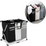 Cesto de Roupa Triplo Organizador Armazenamento 3 Seções - 1