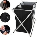 Ver imagem 2 de Cesto de Roupa Triplo Organizador Armazenamento 3 Seções