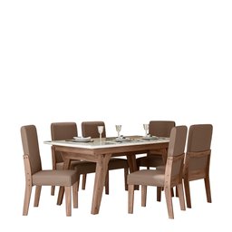 CONJUNTO SALA DE JANTAR DUBAI 1,56 COM 06 CADEIRAS AMEND 73B - 2