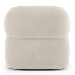 Kit 02 Poltronas Orgânicas Giratória Living Glee Veludo Bege - Desk Design - 9
