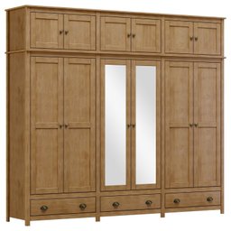 Guarda-Roupa Bipartido 12 Portas 3 Gavetas de Madeira Maciça Topázio  - 3