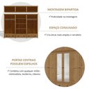Ver mais imagens de Guarda-Roupa Bipartido 12 Portas 3 Gavetas Topázio 100% Madeira Maciça Marrom/Freijó