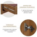 Ver imagem 7 de Guarda-Roupa Bipartido 12 Portas 3 Gavetas Topázio 100% Madeira Maciça Marrom/Freijó