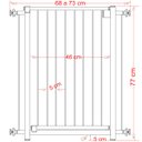 Ver imagem 6 de GRADE PORTÃO PET BEBÊ DIVISOR AMBIENTE 143 A 148 CM PRETO