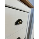 Ver imagem 7 de Mesa Escrivaninha 2 Gavetas Topázio Escritório 110cm em Madeira Maciça Branco/Freijó