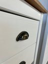 Ver imagem 7 de Mesa Escrivaninha 2 Gavetas Topázio Escritório 110cm em Madeira Maciça Branco/Freijó