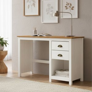 Escrivaninha Mesa Escritório 2 Gavetas Topázio 100% Madeira Maciça