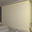 Ver imagem 1 de Guarda Roupa Casal Splendor 100% MDF Off Whtie - Gelius