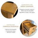 Ver imagem 6 de Mesa Escrivaninha 2 Gavetas Topázio Escritório 110cm em Madeira Maciça Marrom/Freijó
