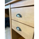 Ver imagem 7 de Mesa Escrivaninha 2 Gavetas Topázio Escritório 110cm em Madeira Maciça Marrom/Freijó