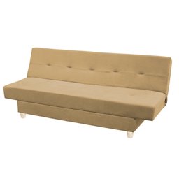 Sofá Cama Reclinável Xangai Veludo Caqui:Caqui - 1