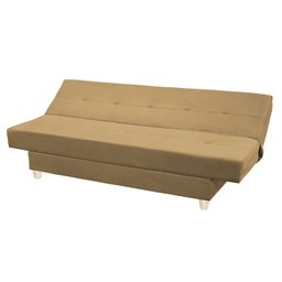 Sofá Cama Reclinável Xangai Veludo Caqui:Caqui - 2