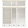 Guarda-Roupa Bipartido 10 Portas 3 Gavetas Topázio Madeira Maciça - 4