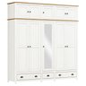 Guarda-Roupa Bipartido 10 Portas 3 Gavetas Topázio Madeira Maciça - 3