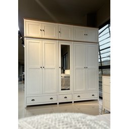 Guarda-Roupa Bipartido 10 Portas 3 Gavetas Madeira Maciça Topázio  - 7