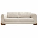 Ver imagem 7 de Sofá Decorativo 3 Lugares 230cm Pés em Madeira Buzz Linho Off White Rústico - Gran Belo