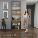 Ver mais imagens de Kit Balcão + Cristaleira 70cm Rustic/Cinza Lux Madesa 01